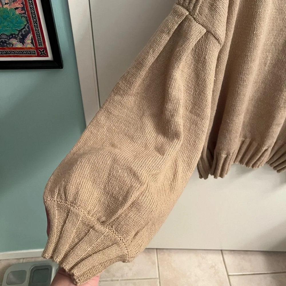 Cozy Knit balloon sleeve Sweater_2